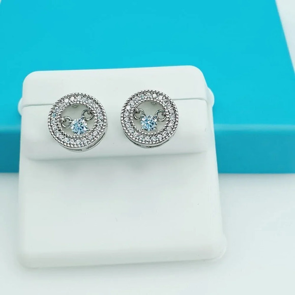 "925 Sterling Silver CZ Beautiful Earrings for Women, 1USPAR4192 - Picture 9 of 11